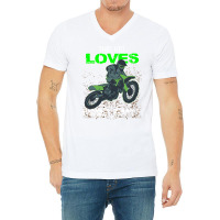 Youth Motorcross Boys Dirt Bike Trending V-neck Tee | Artistshot