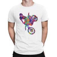 Motocross Racing Watercolor Art Summer T-shirt | Artistshot