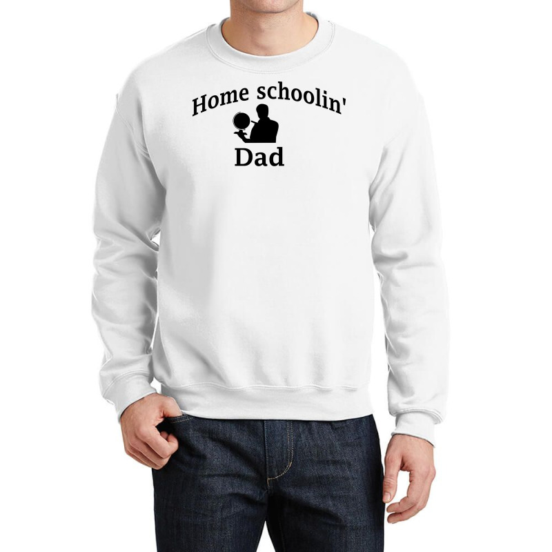 Home Schooling Dad For Athome Teacher Cute Crewneck Sweatshirt by azenirlongua | Artistshot