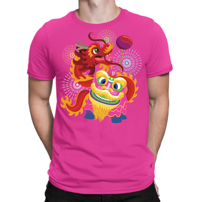 Lion And Dragon Dance T-Shirt by akinwanaroa4 | Artistshot