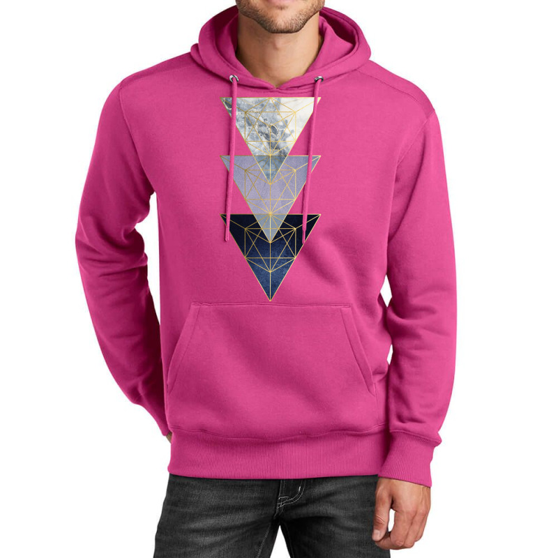 Navy And Gold 3 Triangles Unisex Hoodie by akinwanaroa4 | Artistshot