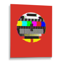 Retro Tv Test Card Glitched No Signal Metal Print Vertical | Artistshot