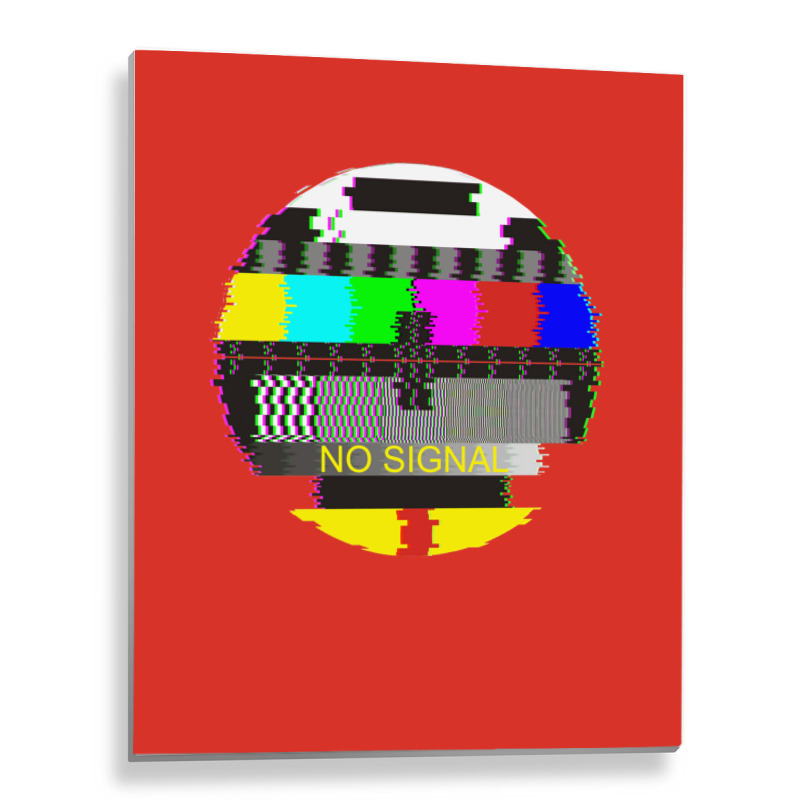 Retro Tv Test Card Glitched No Signal Metal Print Vertical | Artistshot