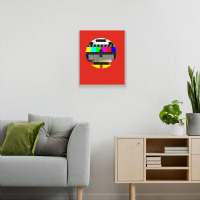 Retro Tv Test Card Glitched No Signal Metal Print Vertical | Artistshot