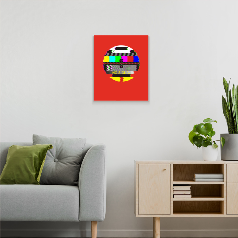 Retro Tv Test Card Glitched No Signal Metal Print Vertical | Artistshot