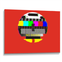 Retro Tv Test Card Glitched No Signal Metal Print Horizontal | Artistshot