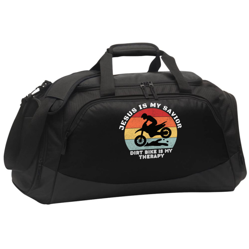 Vintage Dirt Bike Stars Active Duffel | Artistshot