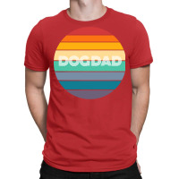 Rainbow Dog Dad Retro Vintage Love T-shirt | Artistshot