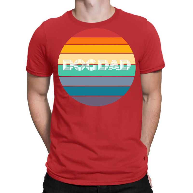 Rainbow Dog Dad Retro Vintage Love T-Shirt by azenirlongua | Artistshot