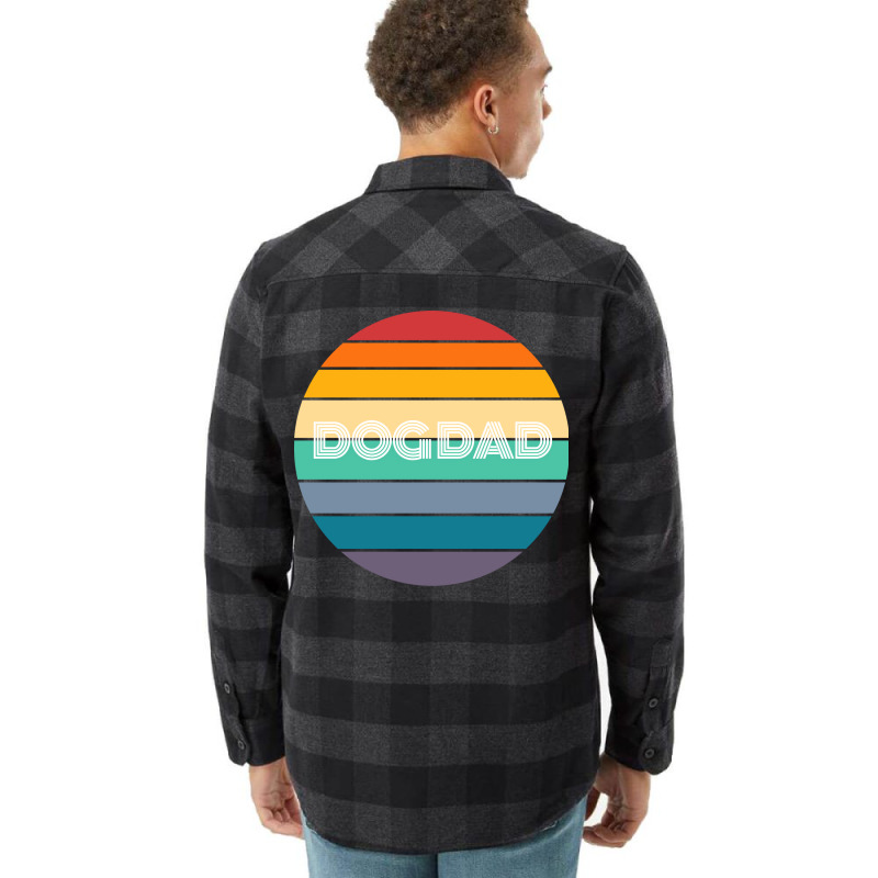 Rainbow Dog Dad Retro Vintage Love Flannel Shirt by azenirlongua | Artistshot