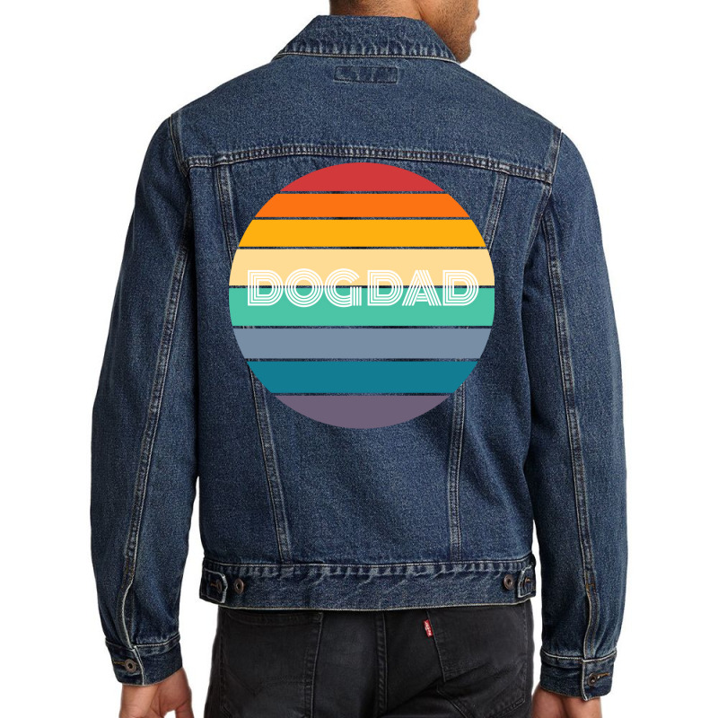 Rainbow Dog Dad Retro Vintage Love Men Denim Jacket by azenirlongua | Artistshot