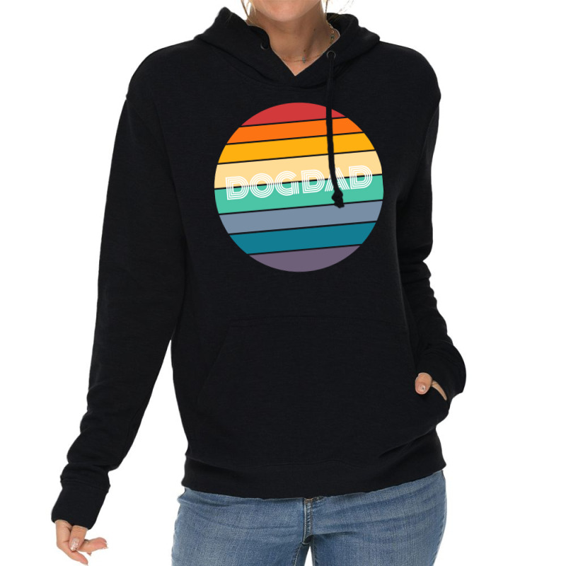 Rainbow Dog Dad Retro Vintage Love Lightweight Hoodie by azenirlongua | Artistshot