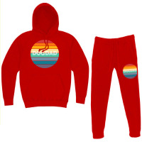 Rainbow Dog Dad Retro Vintage Love Hoodie & Jogger Set | Artistshot