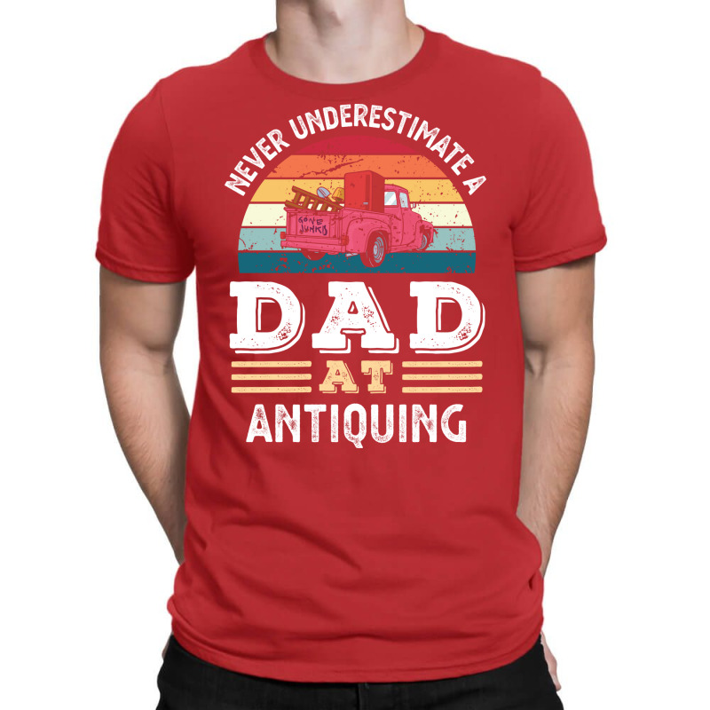 Funny Dad At Antiquing Fathers Day Gift Men Yellow T-Shirt by loretzexson | Artistshot