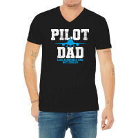 Pilot Dad Vintage Cute V-neck Tee | Artistshot