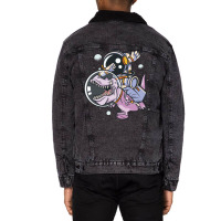 Astronaut Dabbing On Trex 80s Unisex Sherpa-lined Denim Jacket | Artistshot