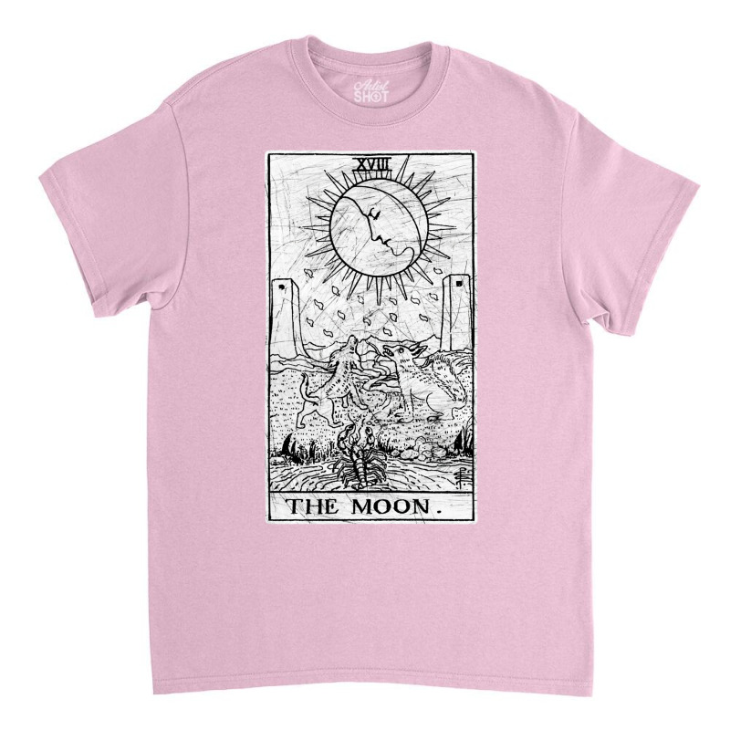 The Moon Tarot Card   Major Arcana   Fortune Telli Classic T-shirt by wibergpuhmanf | Artistshot