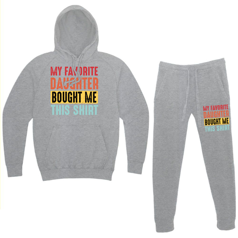 Dad  Dad And Daughter  My Favorite Daughter  Yello Hoodie & Jogger Set | Artistshot