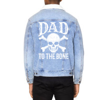 Dad  Dad To The Bone Yellow Unisex Sherpa-lined Denim Jacket | Artistshot