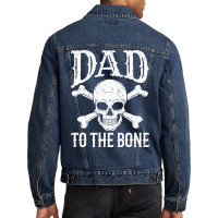 Dad  Dad To The Bone Yellow Men Denim Jacket | Artistshot