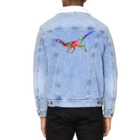 Compsognathus In Watercolor Boy Unisex Sherpa-lined Denim Jacket | Artistshot