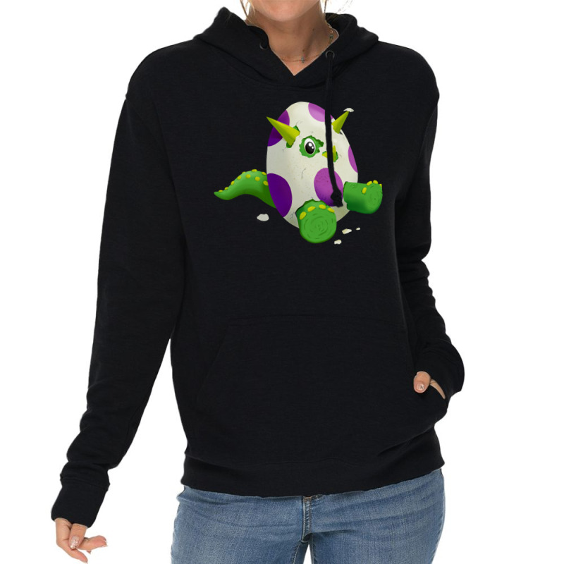 Cute Hatching Triceratops Egg Quote Lightweight Hoodie | Artistshot