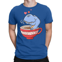 Cute Dinosaur Drinking Coffee Dinosaur Lover Costu T-shirt | Artistshot