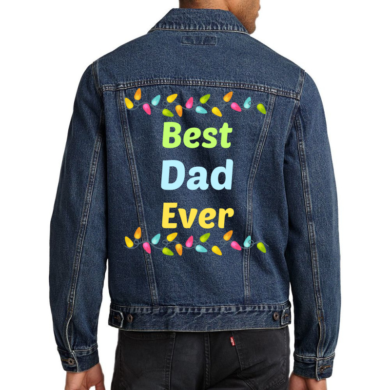 Family Light Dad Funny Men Denim Jacket | Artistshot