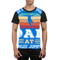 Funny Dad At Bungee Jumping Fathers Day Gift Men A Graphic T-shirt | Artistshot