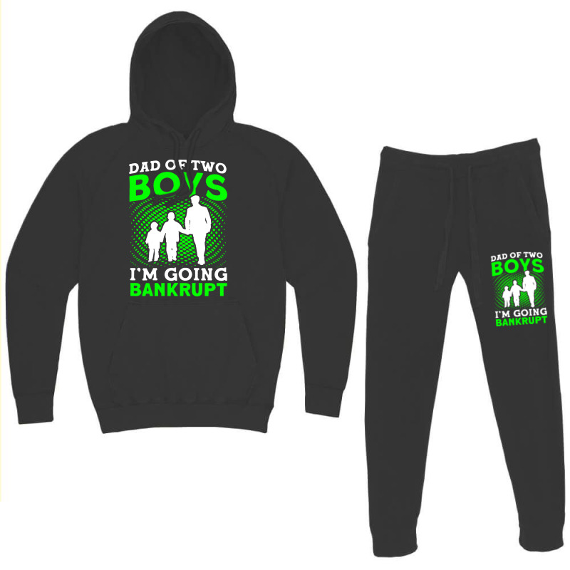 Fathers Day Dad Of Two Boys Im Going Bankrupt Dad Hoodie & Jogger Set | Artistshot