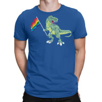 Funny Dinosaur Flag Gay Pride Lgbt Gift Red T-shirt | Artistshot