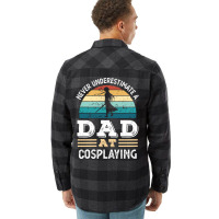 Funny Dad At Cosplaying Fathers Day Gift Men Green Flannel Shirt | Artistshot