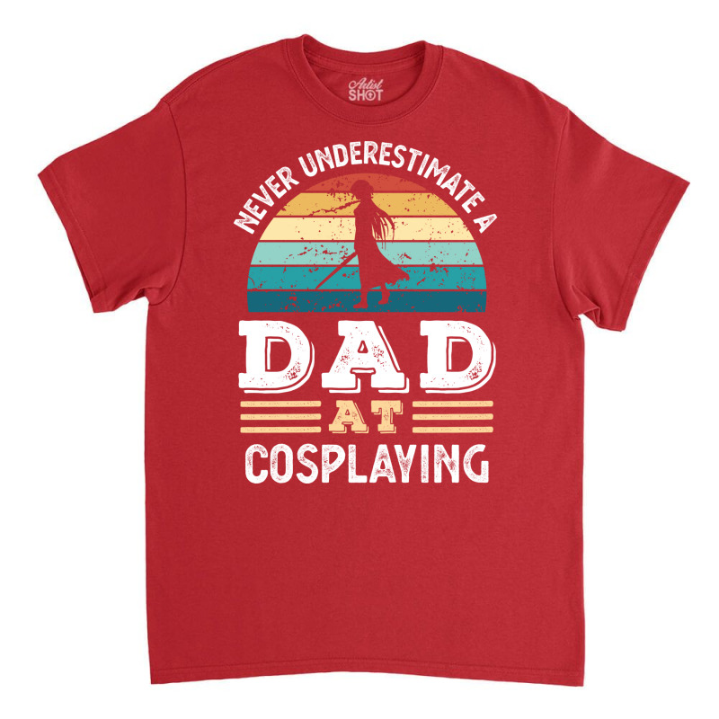 Funny Dad At Cosplaying Fathers Day Gift Men Green Classic T-shirt | Artistshot