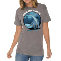 Apatosaurus Dinosaur Design With Background 70s Vintage T-shirt | Artistshot