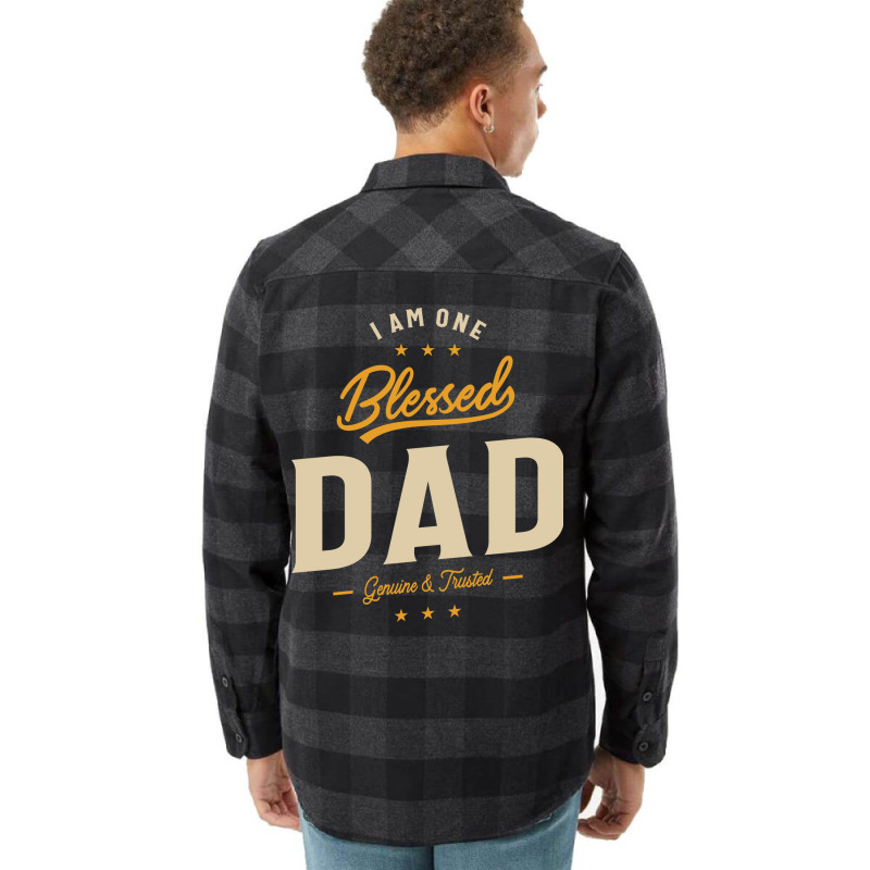 I Am One Blessed Dad Funny Ather Grandpa Hippie Flannel Shirt | Artistshot