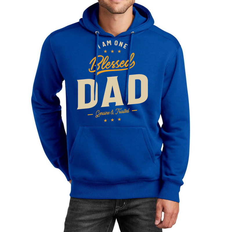 I Am One Blessed Dad Funny Ather Grandpa Hippie Unisex Hoodie | Artistshot