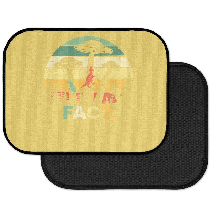 Dinosaur Ufo Abduction Vintage Blue Rear Car Mat | Artistshot