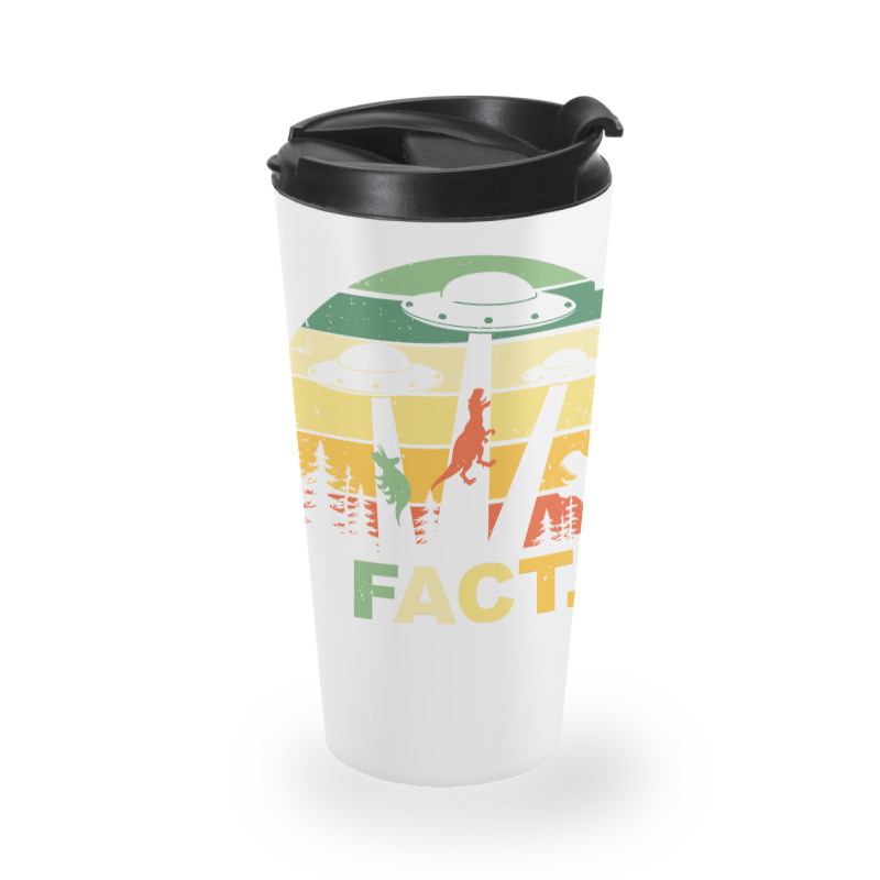 Dinosaur Ufo Abduction Vintage Blue Travel Mug | Artistshot