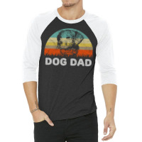 Retro Style Dog Dad Gift For Dog Lover Design Nost 3/4 Sleeve Shirt | Artistshot