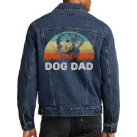 Retro Style Dog Dad Gift For Dog Lover Design Nost Men Denim Jacket | Artistshot