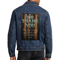 Thanks Dad Yellow Men Denim Jacket | Artistshot