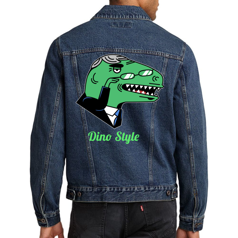 Dino Style Humor Men Denim Jacket | Artistshot