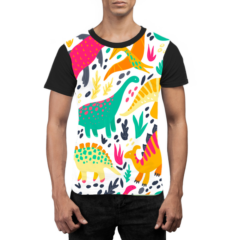 Bright Dinosaurs Hippie Graphic T-shirt | Artistshot