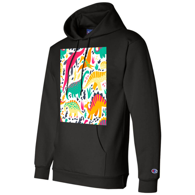 Bright Dinosaurs Hippie Champion Hoodie | Artistshot