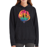 Dino Rainbow Girl Vintage Hoodie | Artistshot