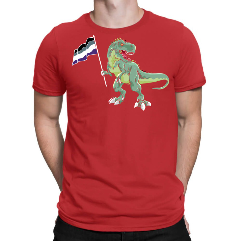 Funny Dinosaur Flag Asexual Pride Lgbt Gift Girl T-shirt | Artistshot