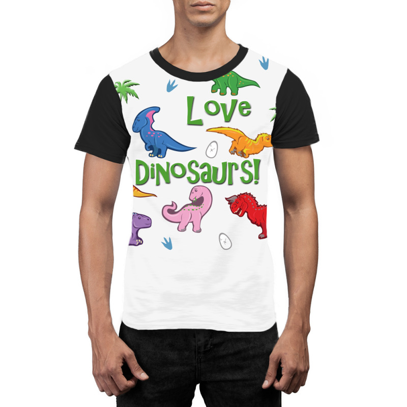 I Love Cute Dinosaurs Hipster Graphic T-shirt | Artistshot