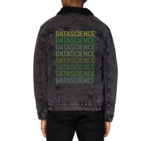 Green Text Data Science Green Unisex Sherpa-lined Denim Jacket | Artistshot