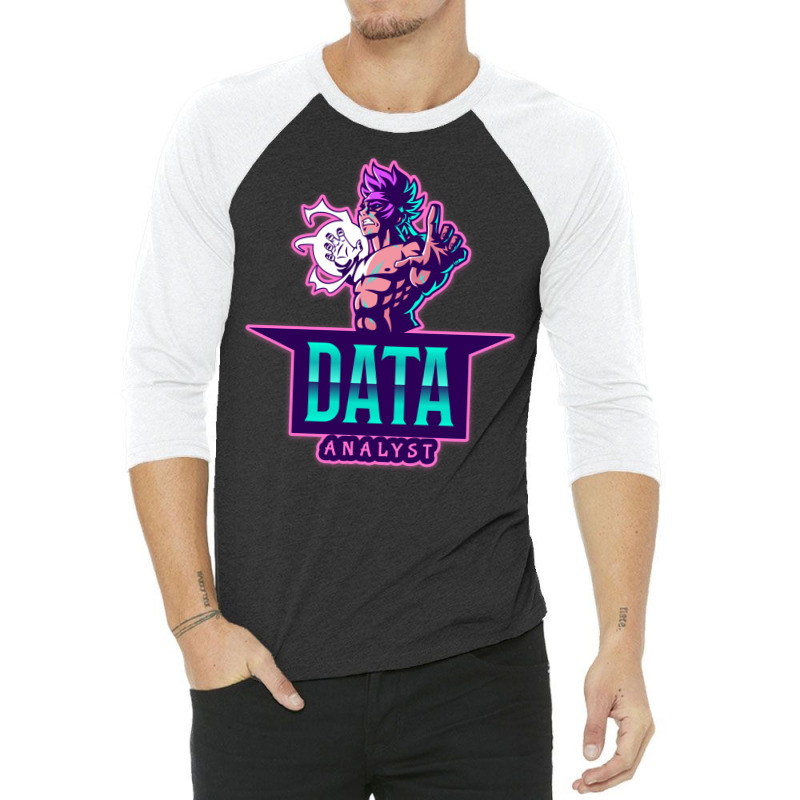 The Power Of A Data Analyst Music 3/4 Sleeve Shirt by irildarnen | Artistshot