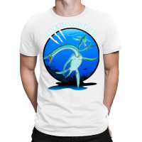 Plesiosaurus Prehistoric With Background Nostalgia T-shirt | Artistshot